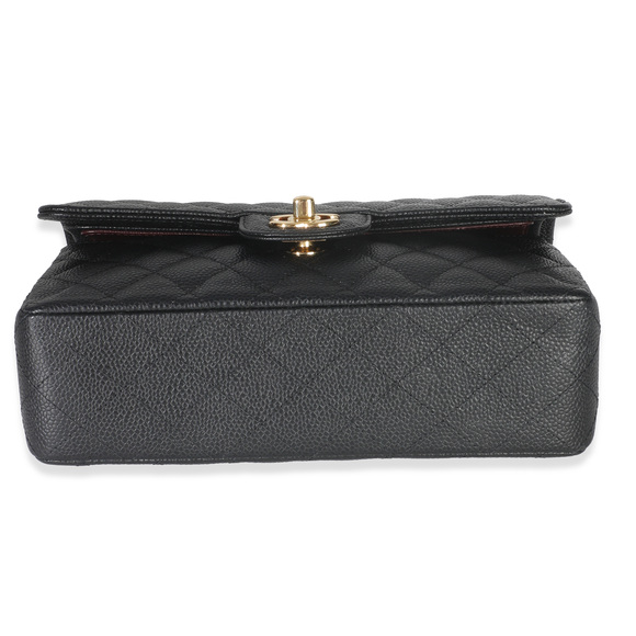 Chanel Black Quilted Caviar Small Classic Double Flap Bag - Picture 5 of 8